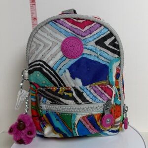 Kipling Multicolor Mini Bag with Pink Accents